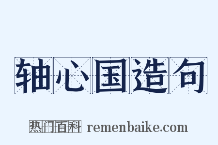 轴心国造句是什么意思的图片